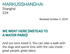 MarkusShanghai Shanghai 224 Reviewed October 2, 2018  We went here (instead to a water park)  And our sons loved it     